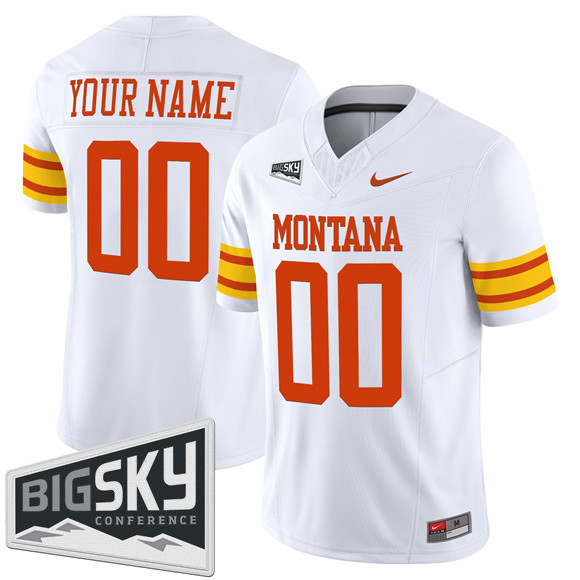 Men's Montana Grizzlies Active Player Custom White 1995 F.U.S.E. Throwback Vapor Limited Stitched Football Jersey
